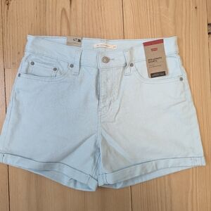 Levi's pastel blue shorts